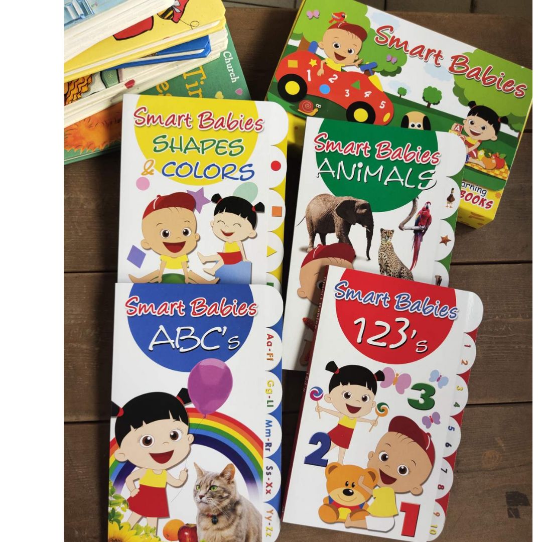 Smart Babies EARLY LEARNING (4 board books) with Carry Case