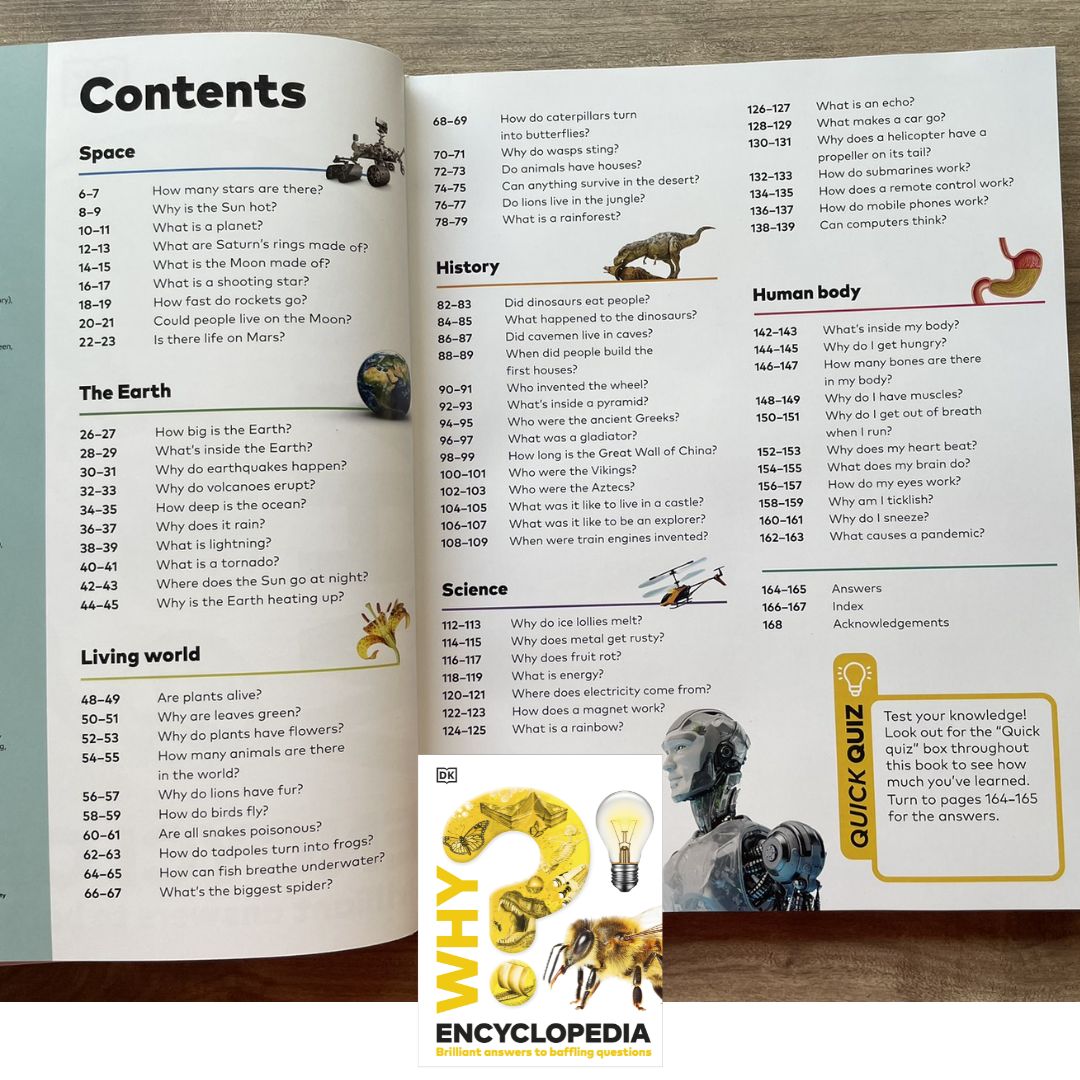 DK WHY? Encyclopedia: Brilliant Answers to Baffling Questions (brand new Hardcover, with SLIGHT DENTS on book cover)