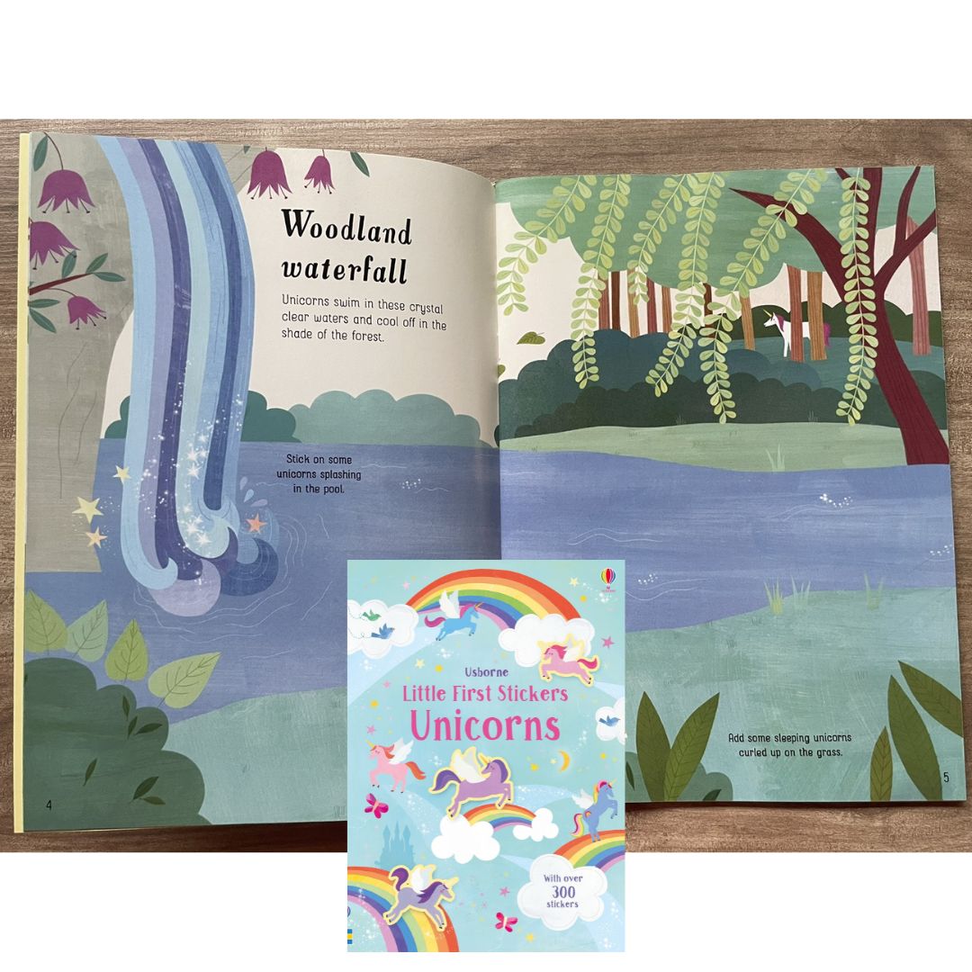 Usborne LITTLE First Stickers (SINGLES) (9.5 by 6.9 inches) Flowers / Football / Love and Kindness / Mermaids