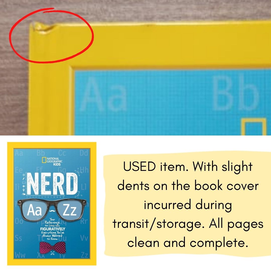 NATGEO National Geographic Kids NERD A to Z (USED book, hardcover, with slight dents on book cover)