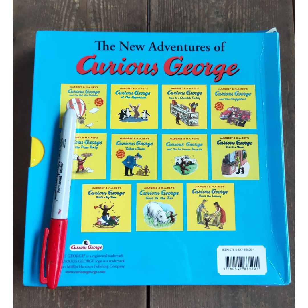 The New Adventures of Curious George (16 books) brand new - BOX with TEARS & DENTS, Books NO damage