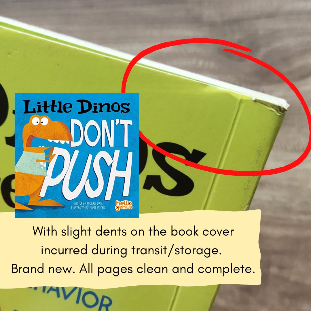 Little Dinos Don't Push (Hello Genius) (brand new BOARD BOOK, slight dents on book cover)