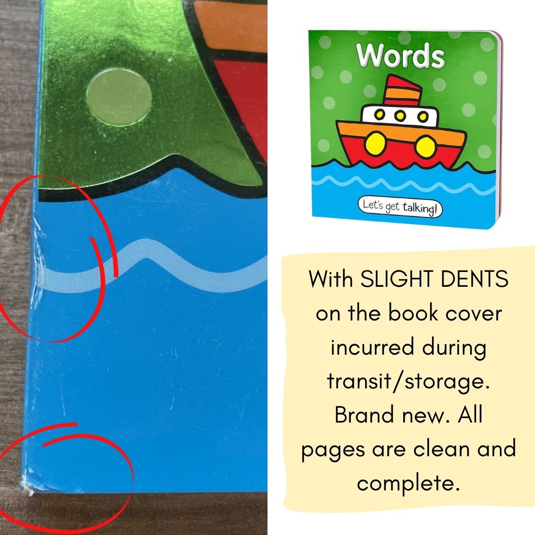 Words (Let's Get Talking) brand new Board book, with SLIGHT DENTS on book cover