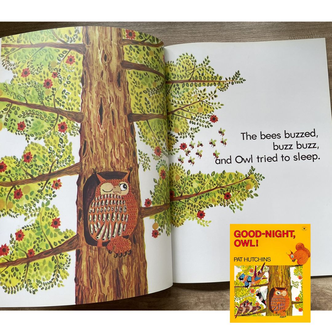 Good Night, Owl! Storybook by Pat Hutchins (brand new softcover, with SLIGHT FOLDS on book cover)