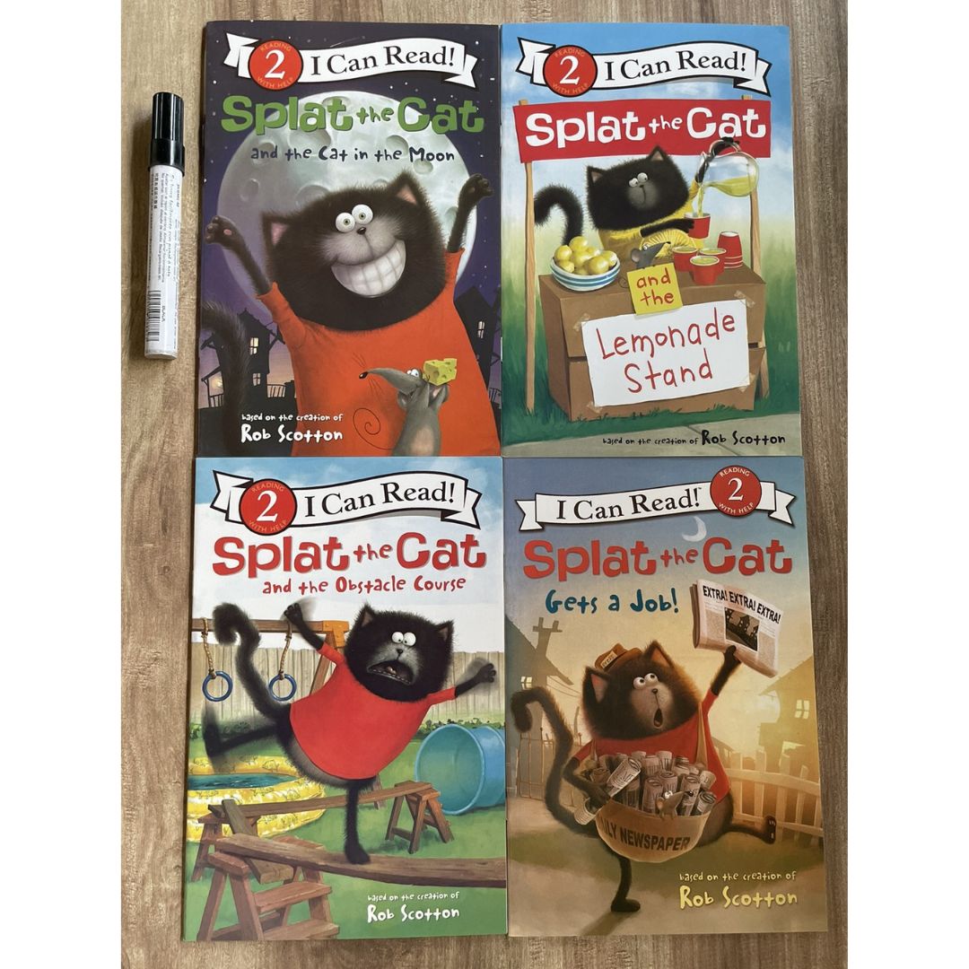Splat The Cat I CAN READ Collection Box Set (no cd) 20 books, brand new softcover - BOX with DENTS
