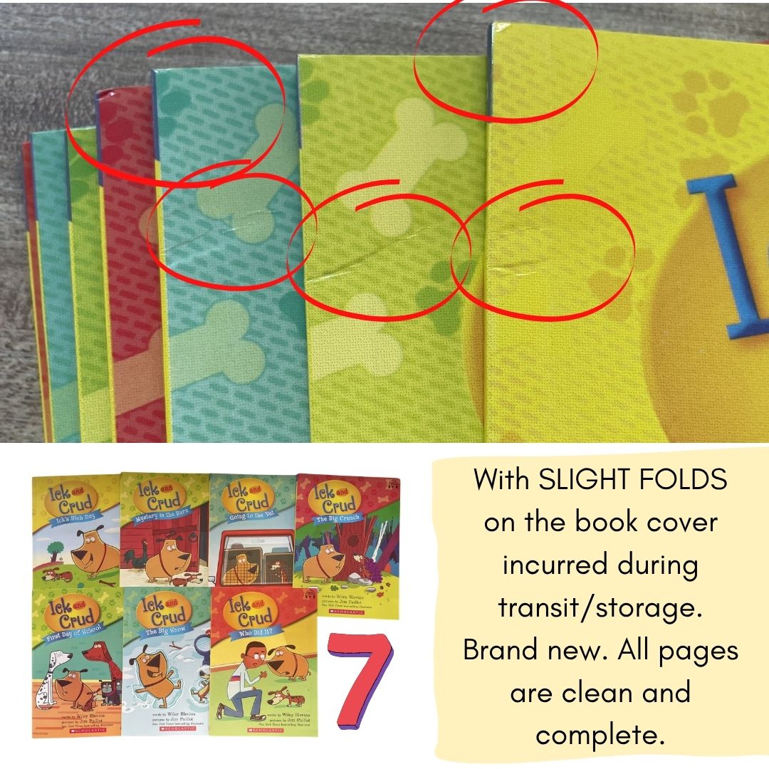 Funny Bone Books: First Chapters -- Ick and Crud (7 books) brand new softcover, no box, with SLIGHT FOLDS on book covers
