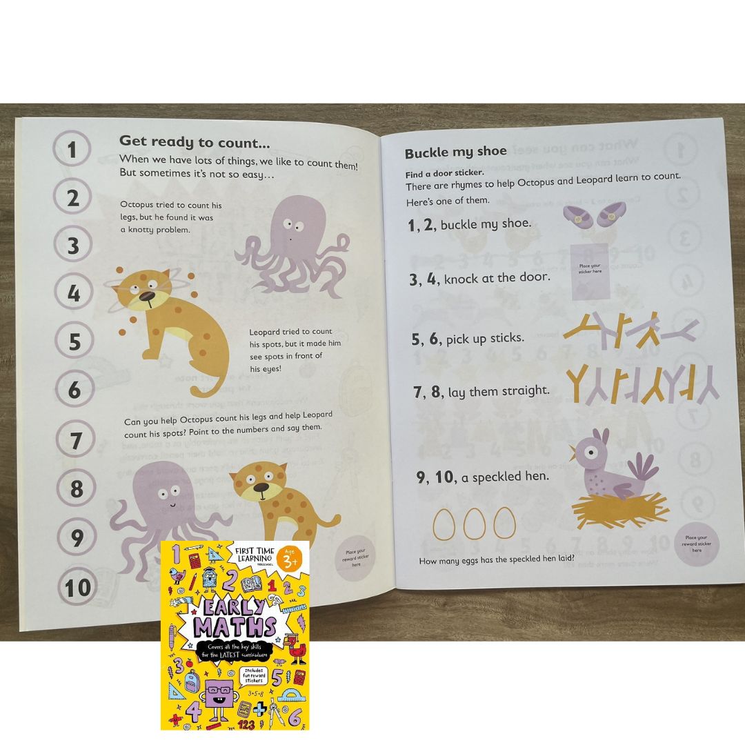 First Time Learning Preschool (for Age 3+) - EARLY MATHS (brand new softcover)