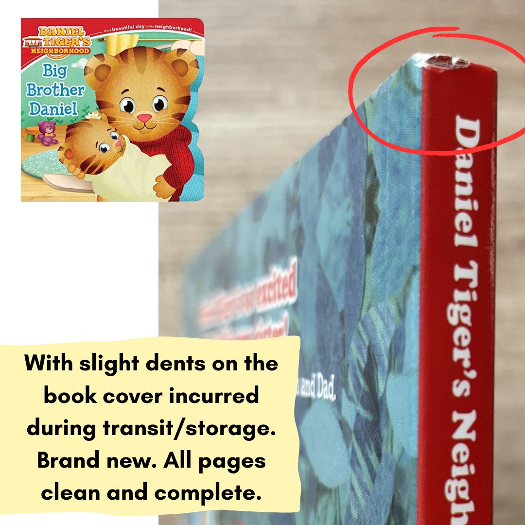 Big Brother Daniel (Daniel Tiger's Neighborhood) (brand new Shaped Board Book) with SLIGHT DENTS on book cover