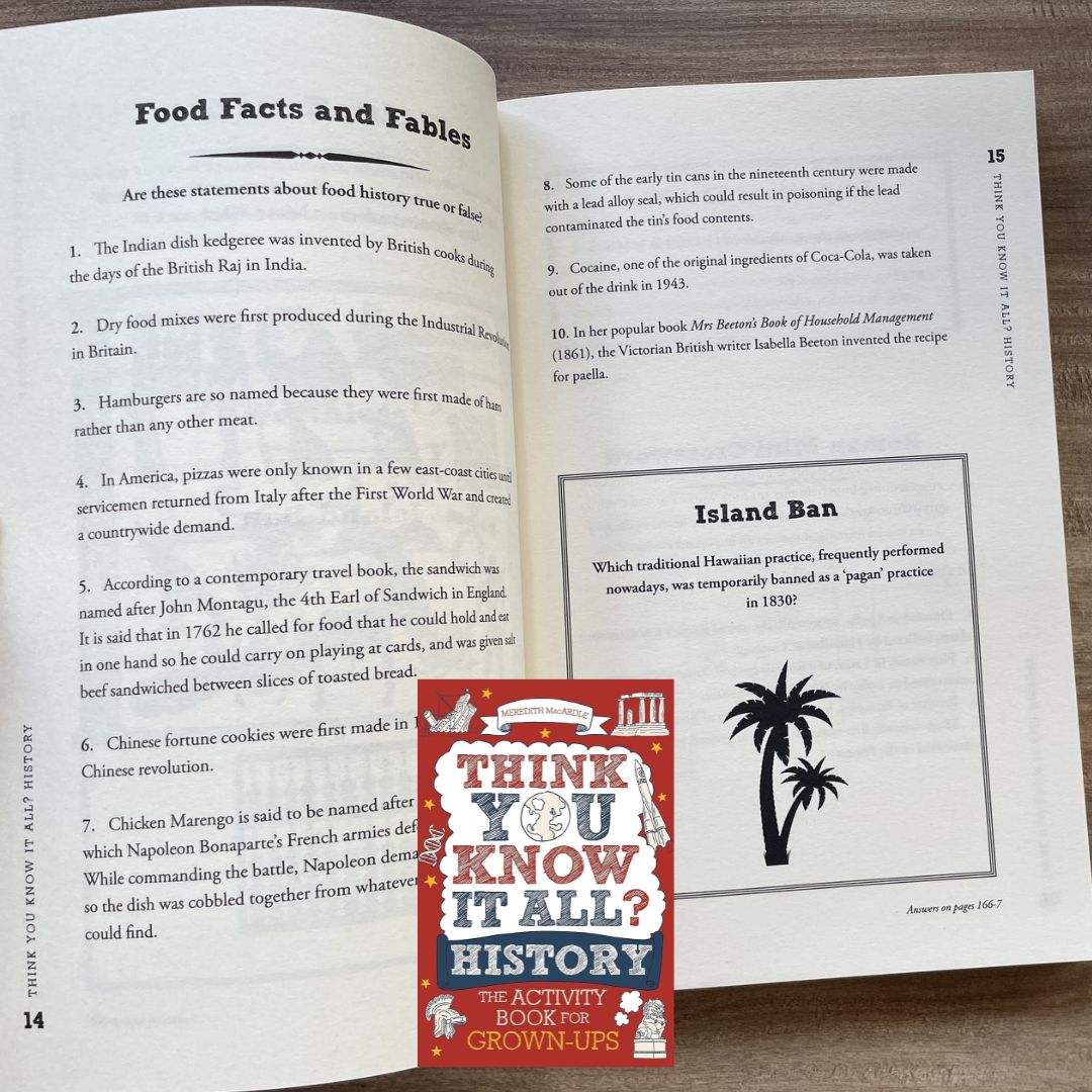Think You Know It All? History: The Activity Book for Grown-Ups (brand new softcover)