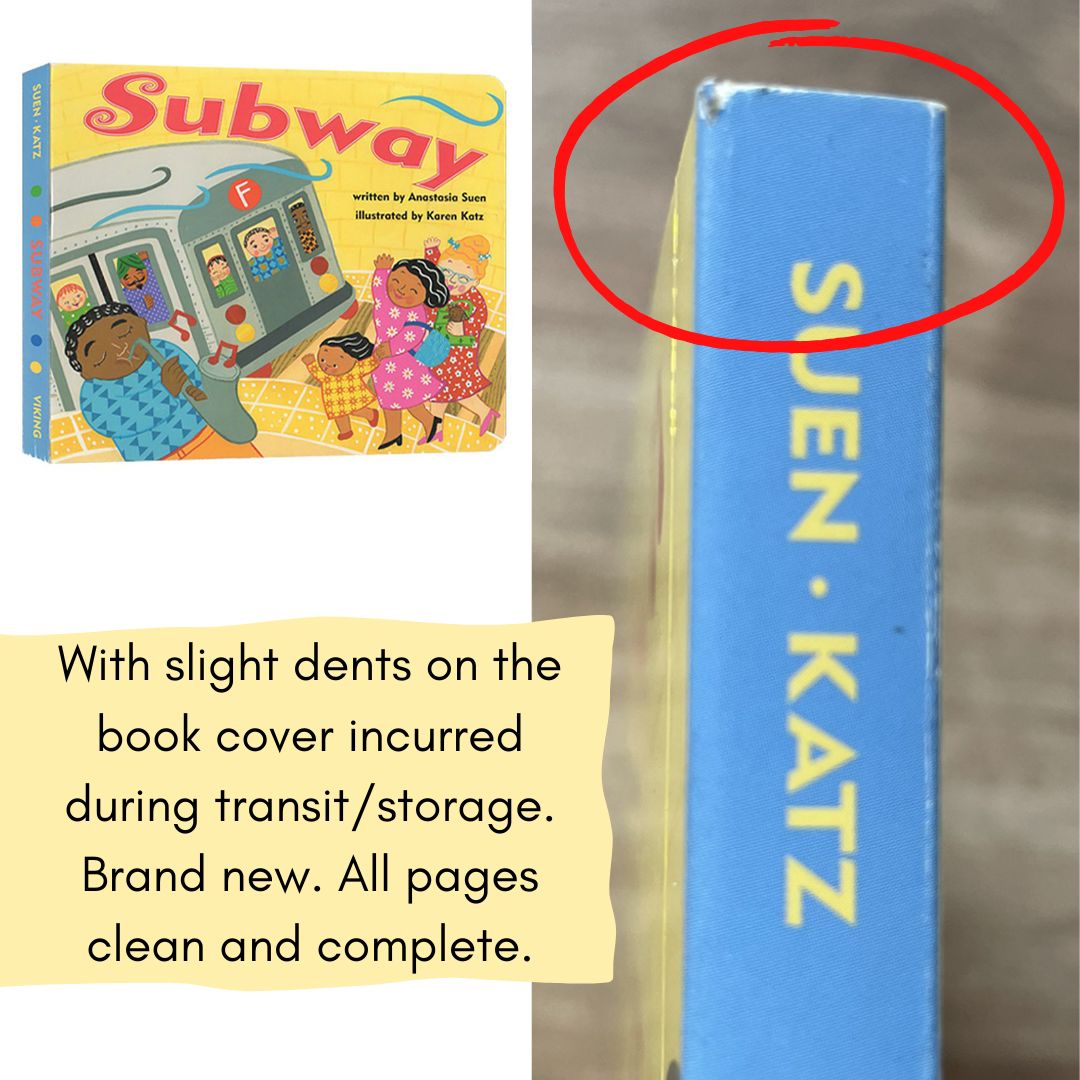 Subway (board book) by Anastasia Suen and Karen Katz - brand new, with SLIGHT DENTS on book cover