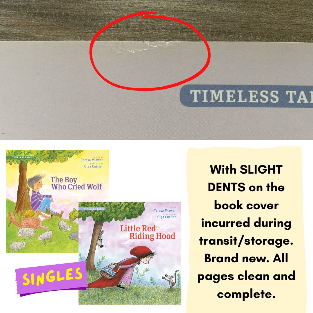 Timeless Tales Little Red Riding Hood // Timeless Fables The Boy Who Cried Wolf (SINGLES, brand new softcover, with SLIGHT DENTS on book cover)