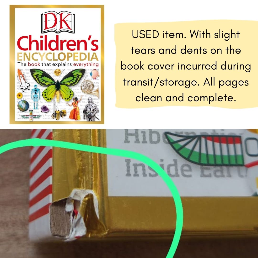 DK Children's Encyclopedia: The Book That Explains Everything! (USED book, hardcover, with slight tears and dents on book cover)