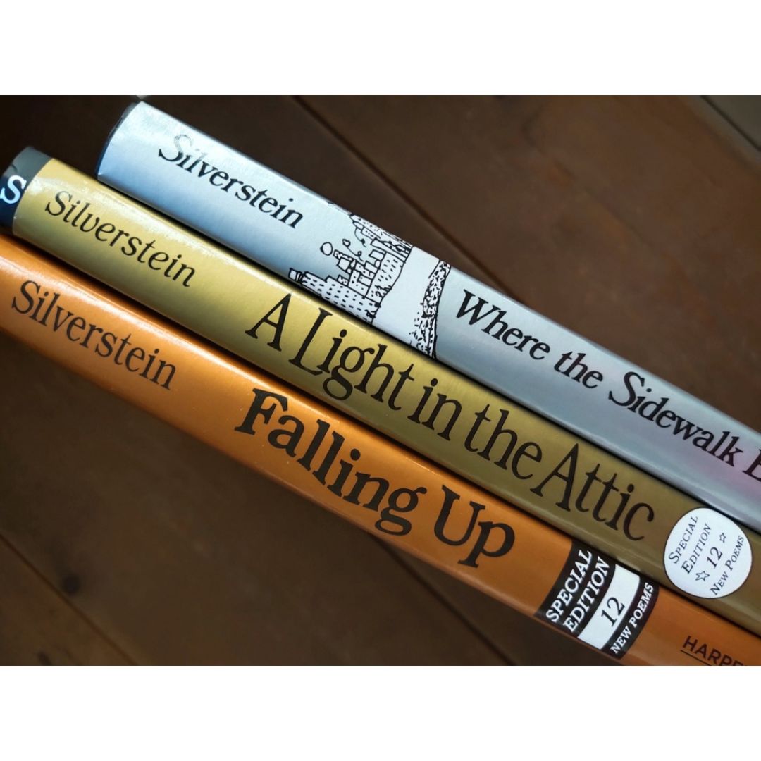 Shel Silverstein (3 books) FALLING UP // A LIGHT IN THE ATTIC // WHERE THE SIDEWALK ENDS (hardcover)
