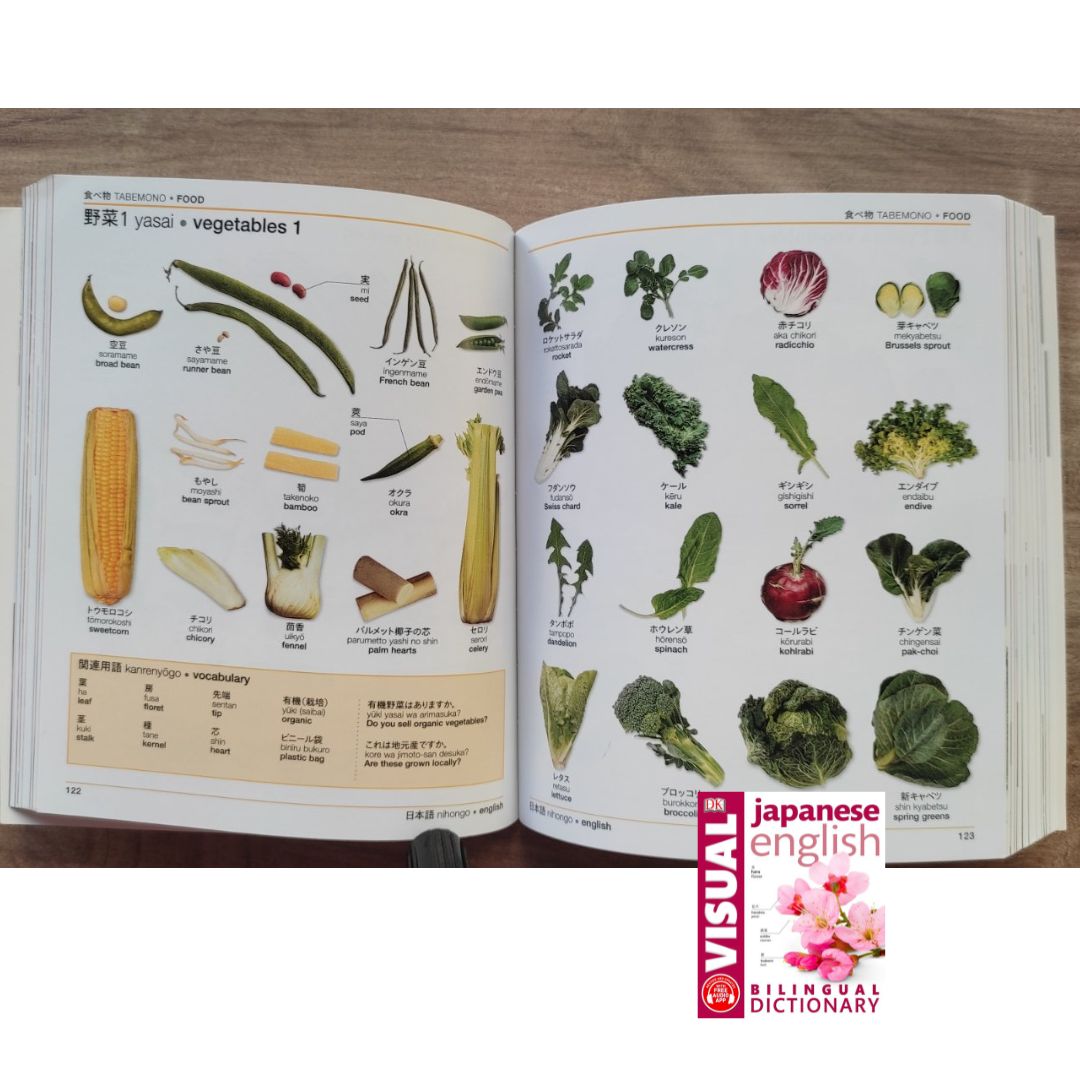 DK Japanese English Bilingual Visual Dictionary (slight folds on book cover, brand new softcover)