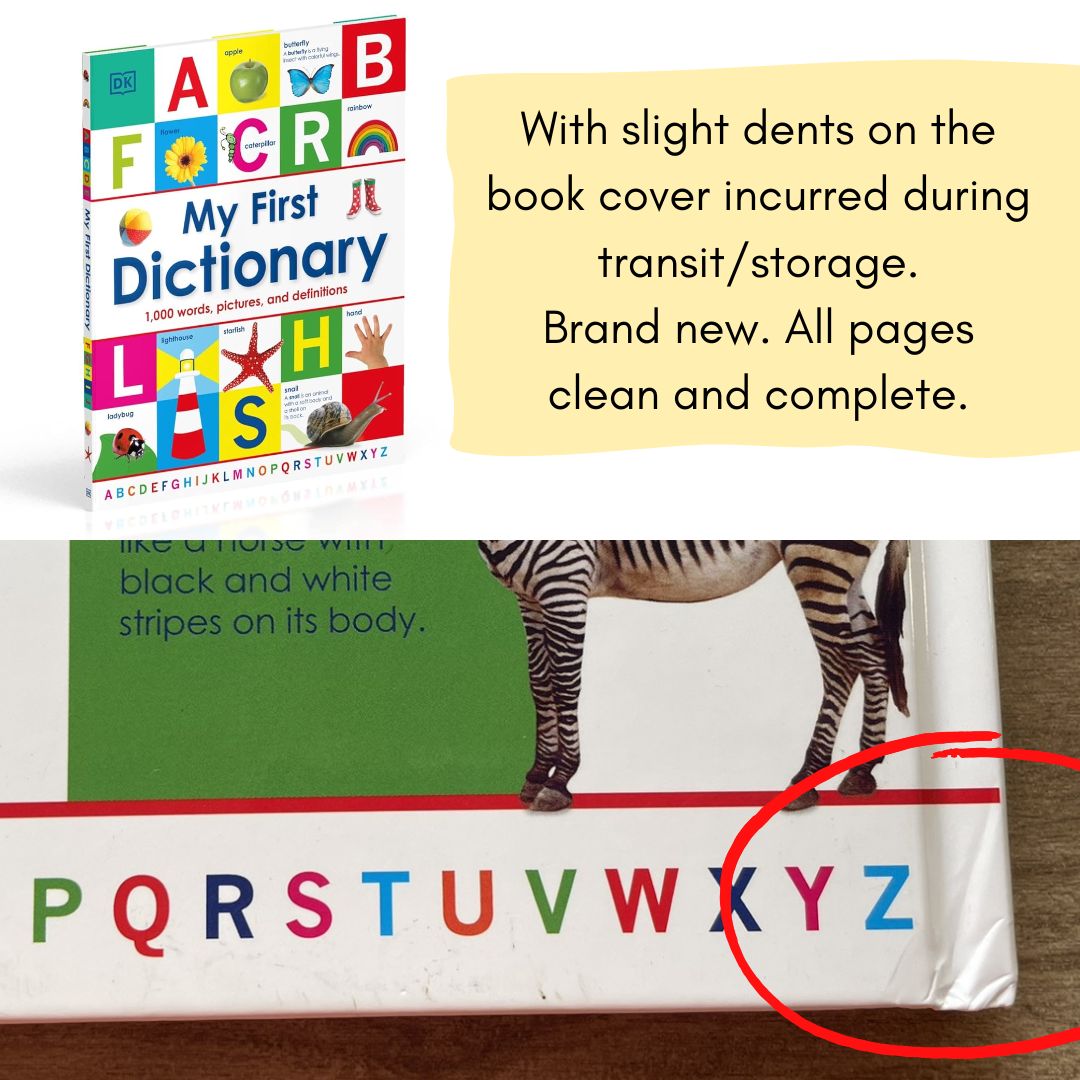 DK My First Dictionary: 1000 Words, Pictures and Definitions (brand new Hardcover) - with SLIGHT DENTS on book cover