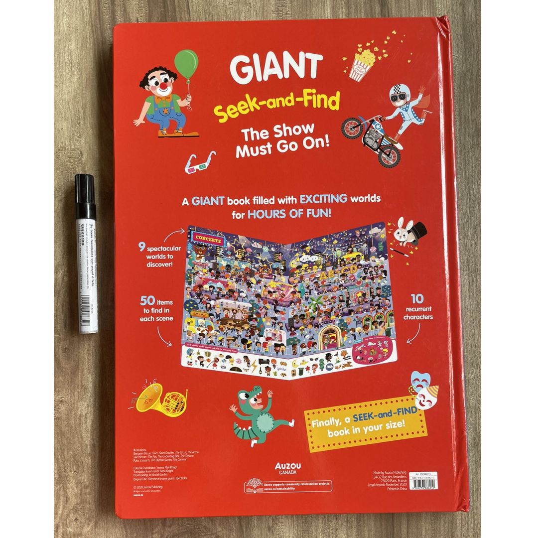 Giant Seek-and-Find (Crazy City / Th) Show Must Go On) (With SLIGHT DENTS on the book cover)