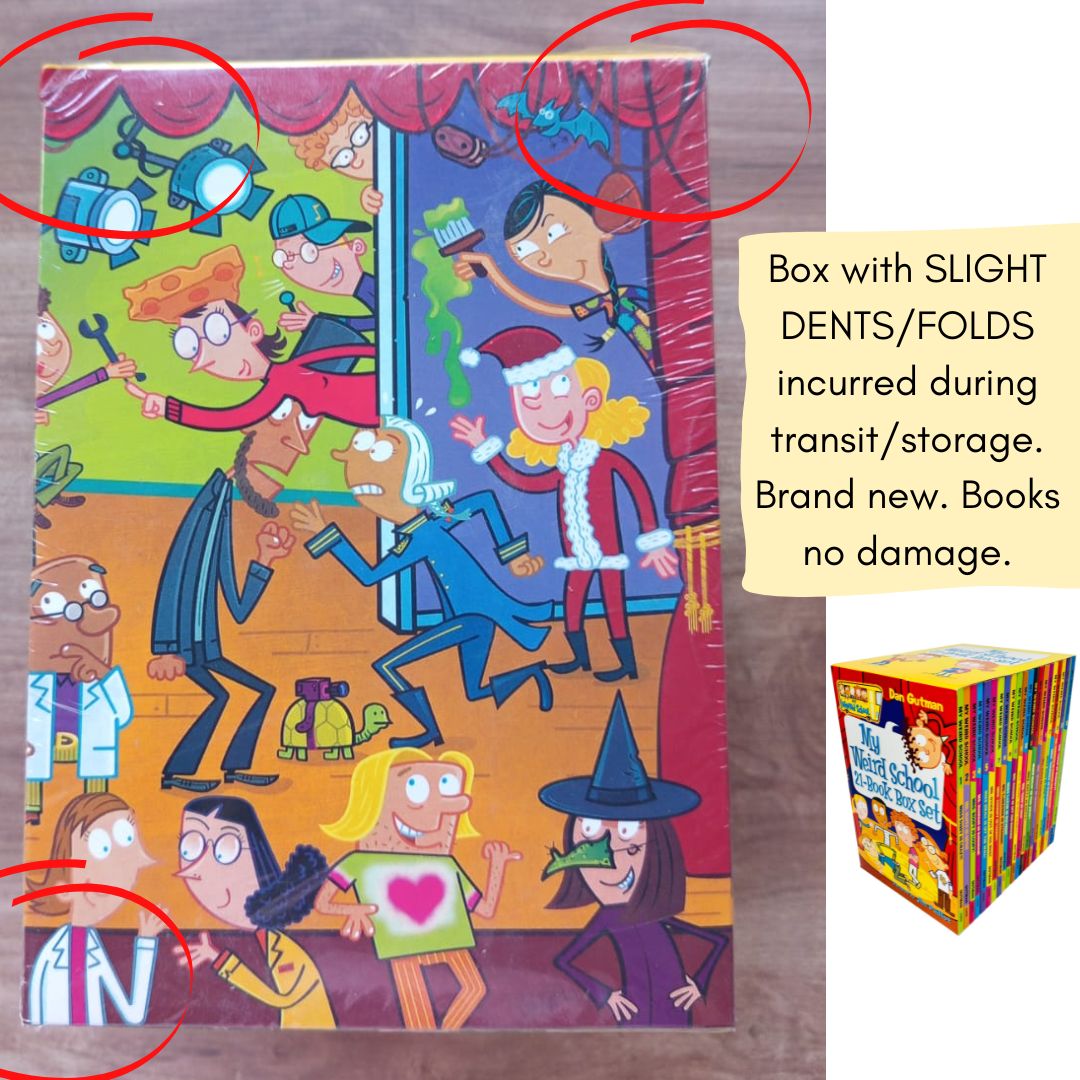 My Weird School (21 books) brand new softcover, BOX with SLIGHT DENTS, books no damage