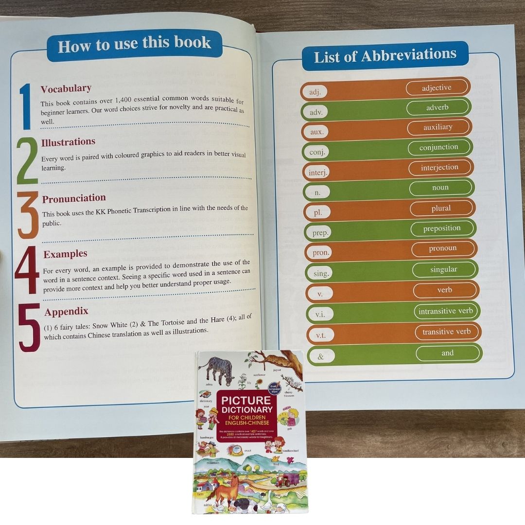 Picture Dictionary for Children (English-Simplified Chinese text) brand new hardcover, with SLIGHT DENTS on book cover