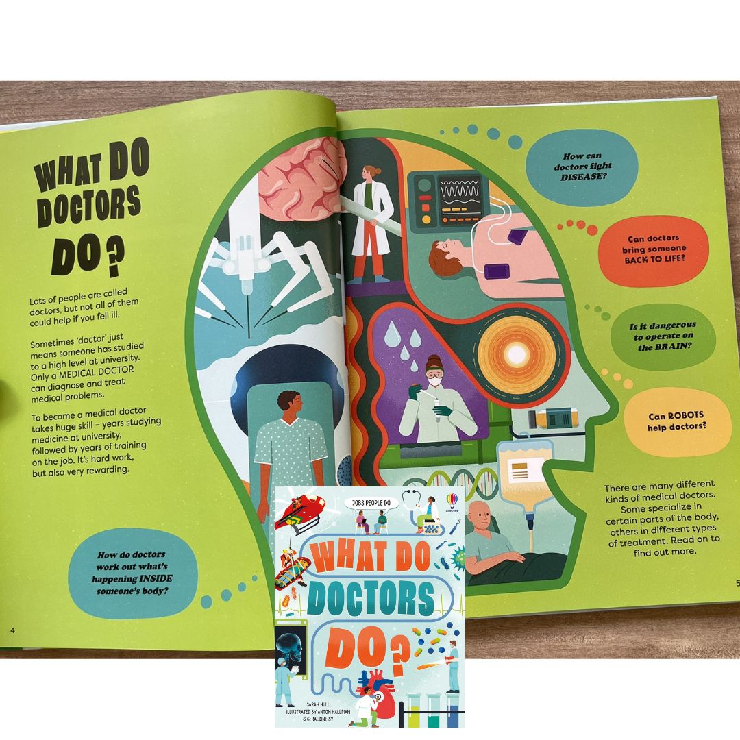 Usborne Jobs People Do: What Do Doctors Do? (brand new hardcover, w/ SLIGHT DENTS on book cover)