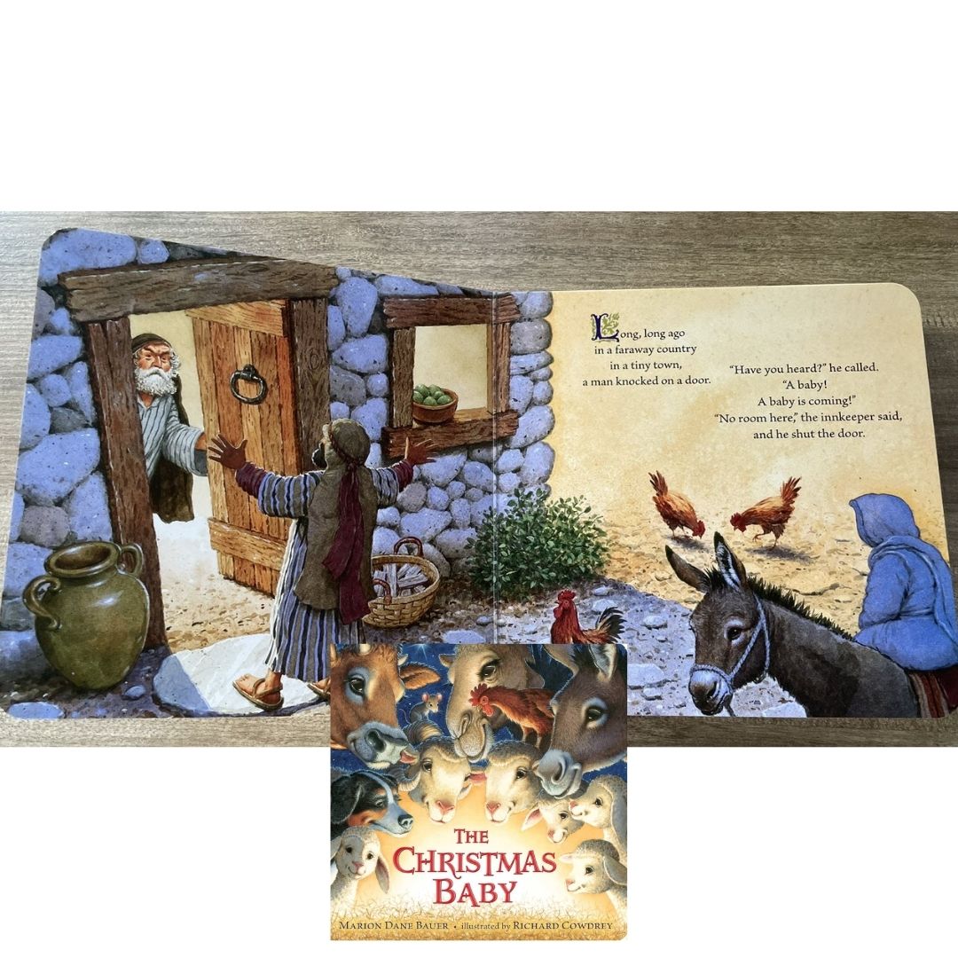 The Christmas Baby (brand new Board Book) with SLIGHT DENTS on book cover