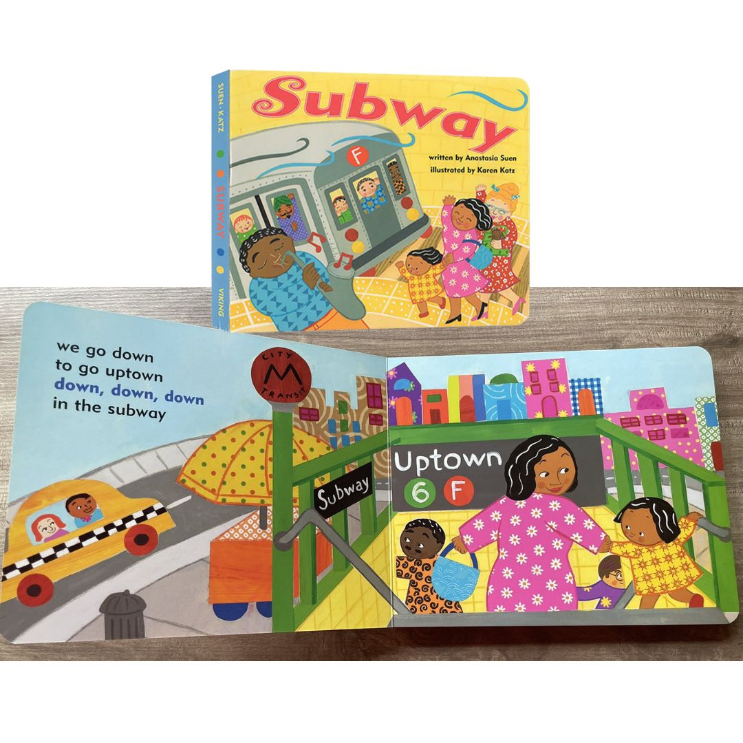 Subway (board book) by Anastasia Suen and Karen Katz - brand new, with SLIGHT DENTS on book cover