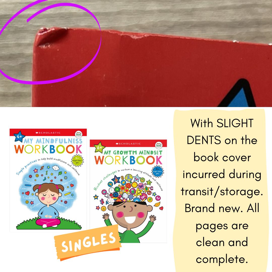 My Mindfulness / My Growth Mindset Workbook: Scholastic Early Learners (SINGLES) brand new Softcover, with SLIGHT DENTS on book cover