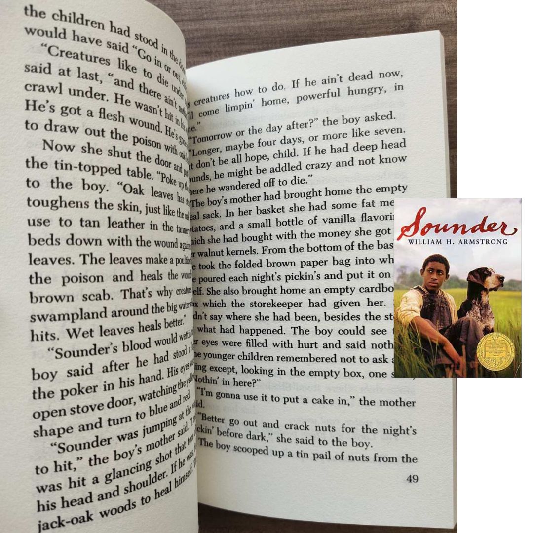 Sounder by William H Armstrong (brand new softcover) slightly yellowed pages