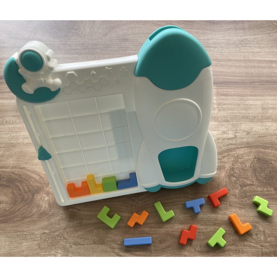 Space Rocket Tetris Blocks (boxed set, brand new, color BLUE)