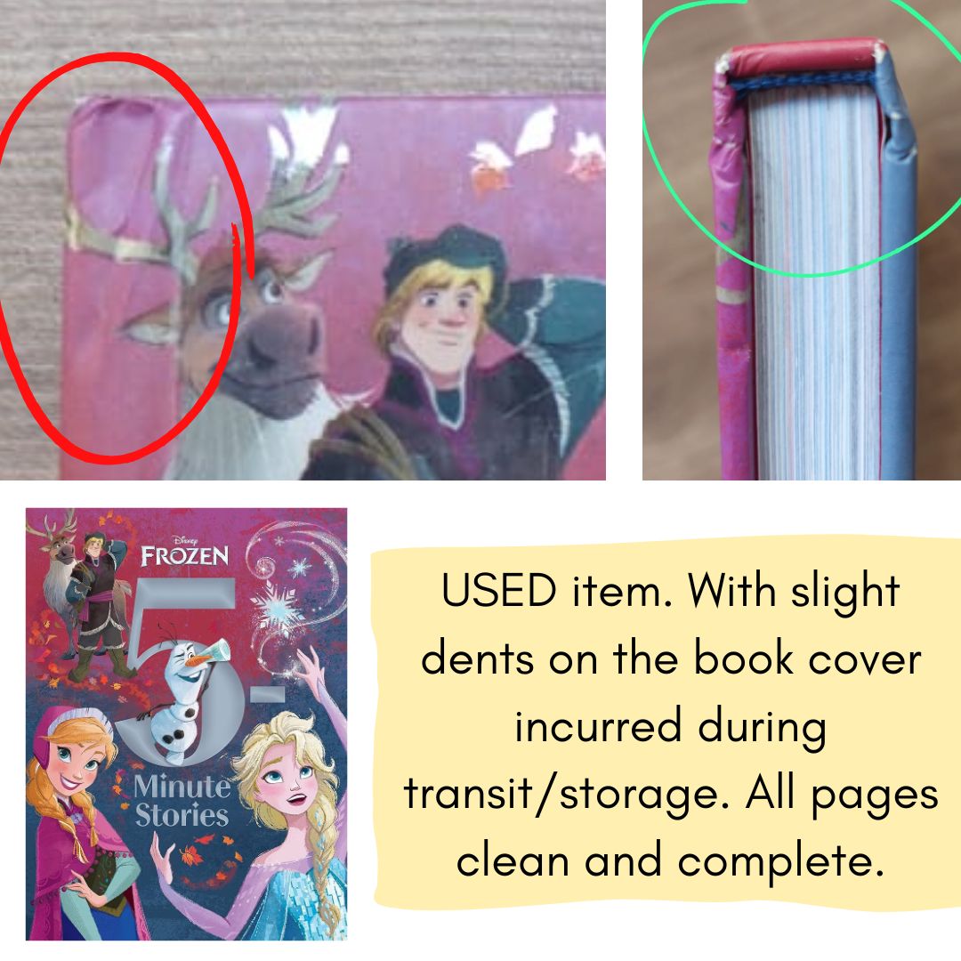 Disney Frozen 5-Minute Stories (USED book, padded hardcover, with slight dents on book cover)
