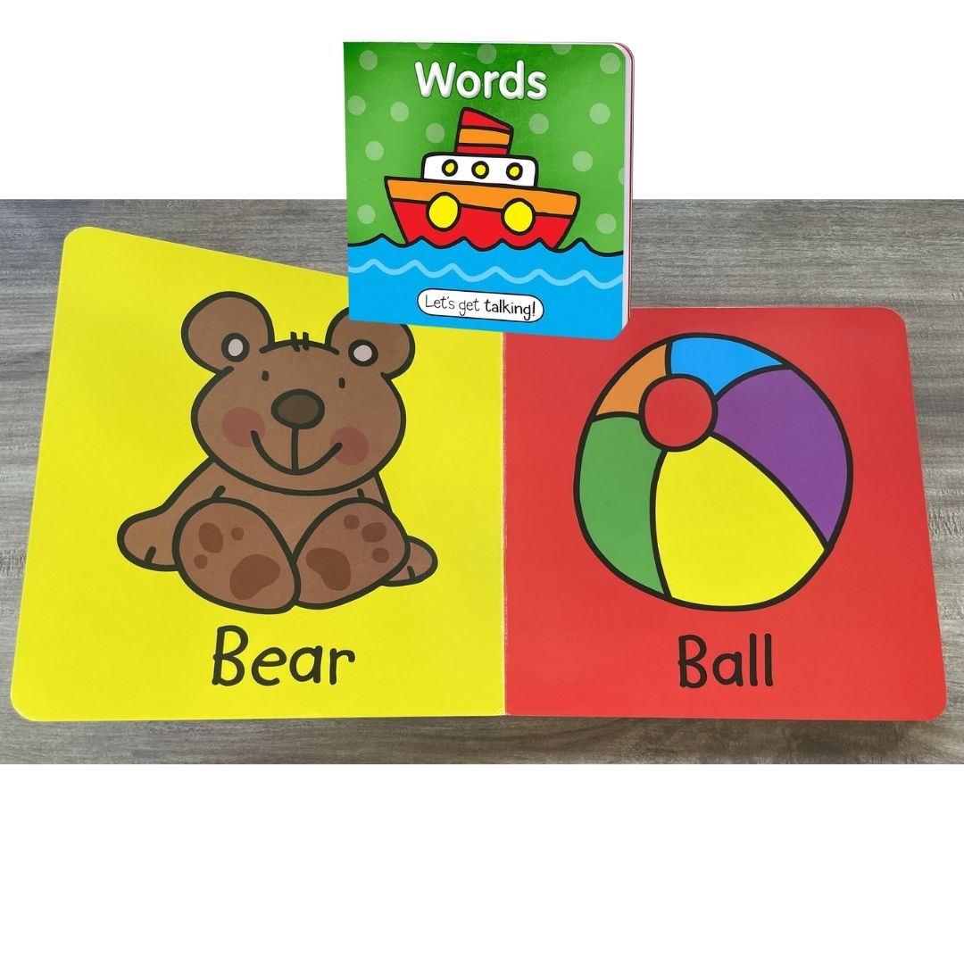 Words (Let's Get Talking) brand new Board book, with SLIGHT DENTS on book cover