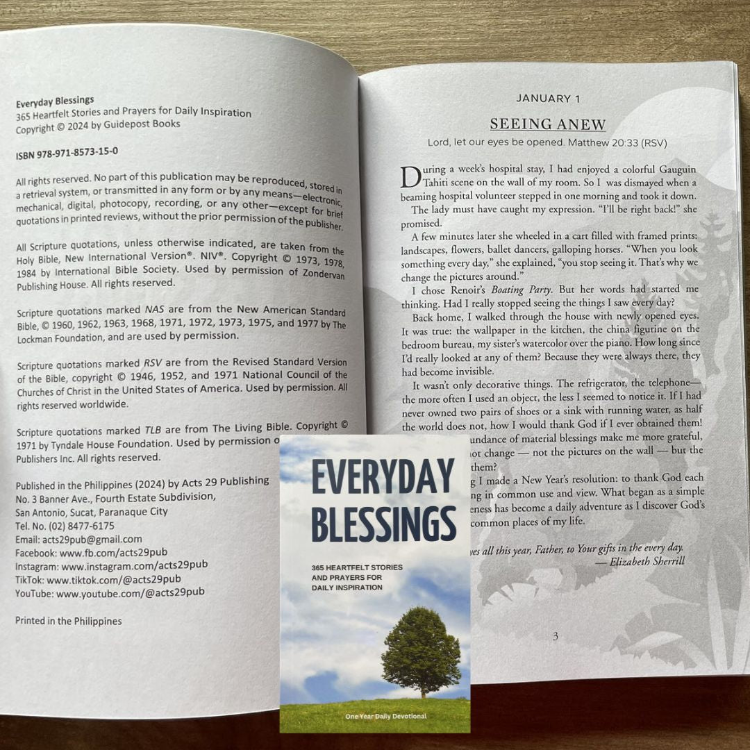 EVERYDAY BLESSINGS: 365 Heartfelt Stories and Prayers for Daily Inspiration (brand new Softcover) - with SLIGHT FOLDS on book cover