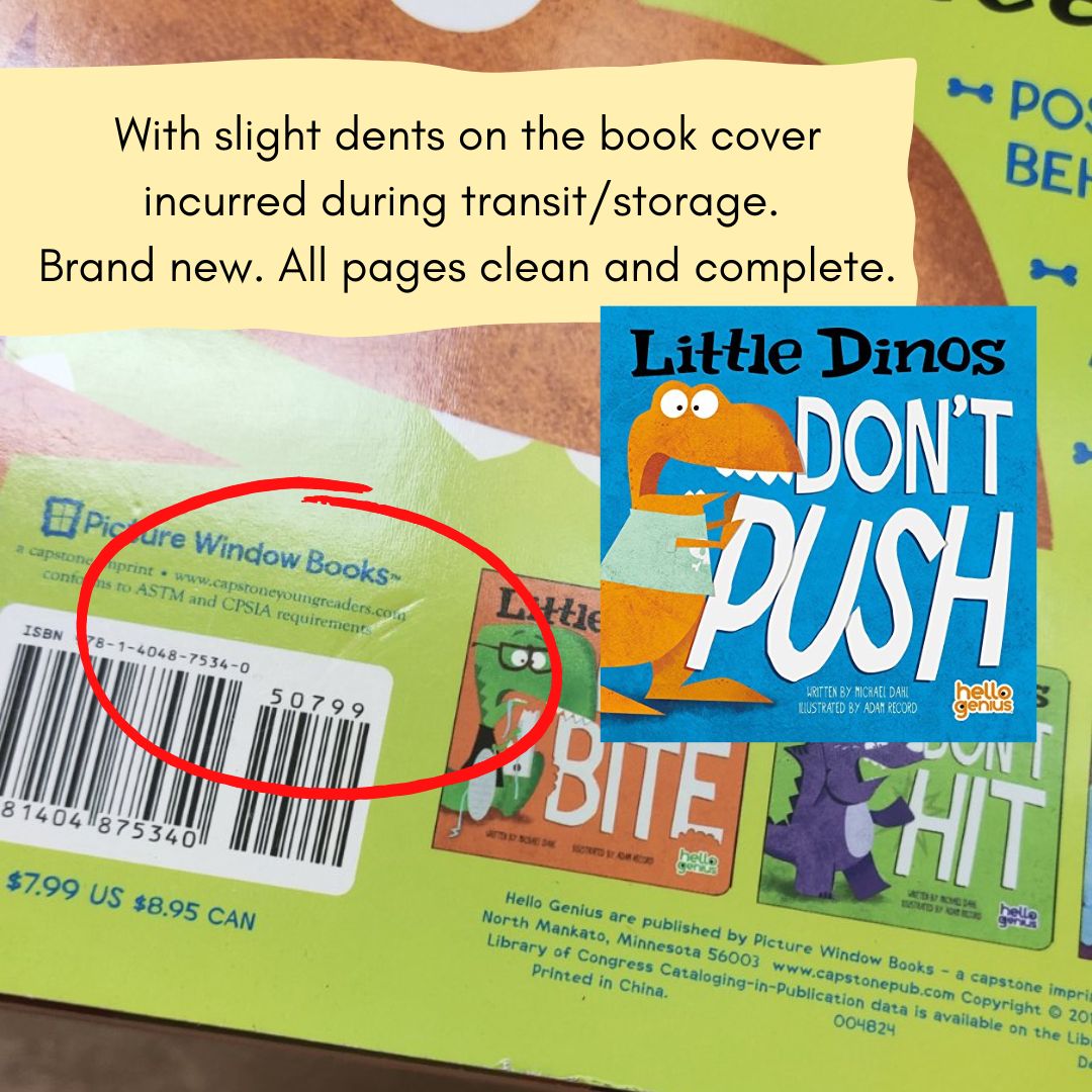 Little Dinos Don't Push (Hello Genius) (brand new BOARD BOOK, slight dents on book cover)