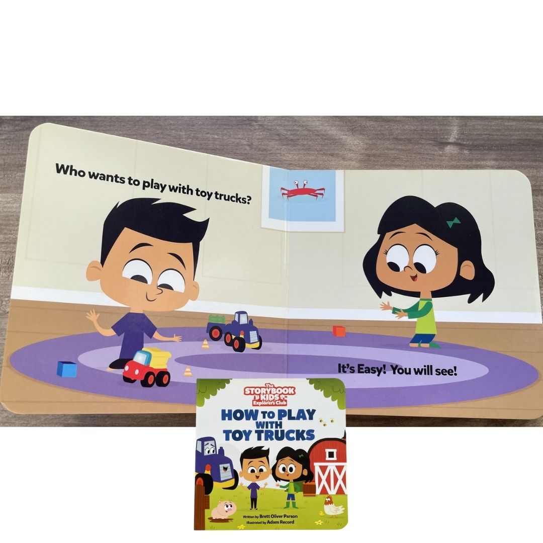 How to Play With Toy Trucks (The Storybook Kids Explorers Club) (brand new Board Book, with SLIGHT DENTS on book cover)