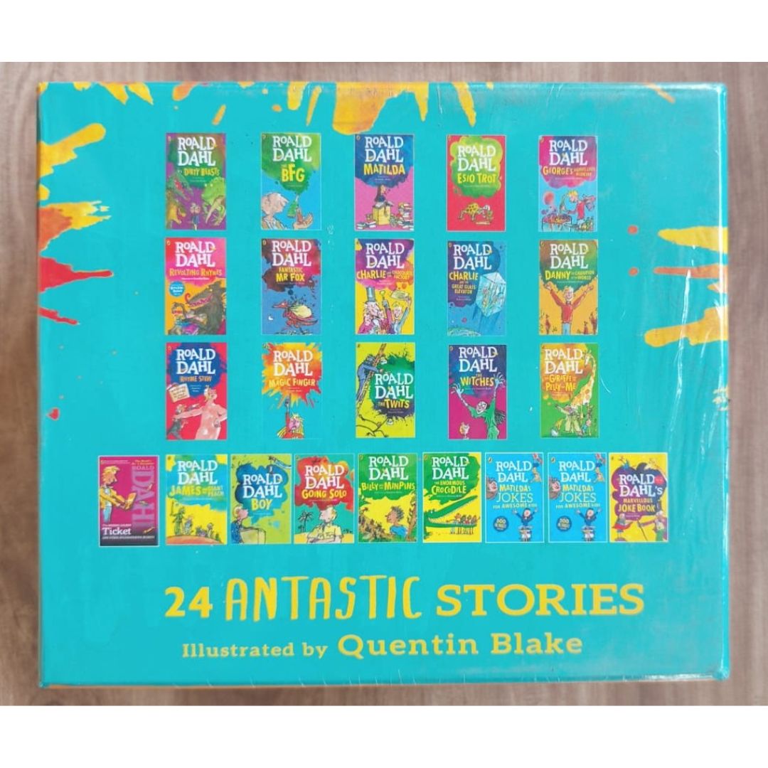 Roald Dahl (24 pcs brand new softcover books boxed set) BOX with DENTS, books no damage