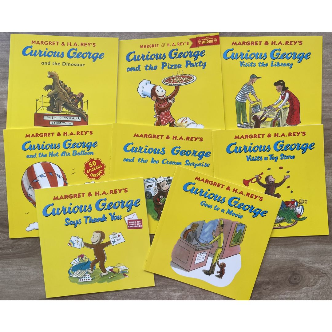 The New Adventures of Curious George (16 books) brand new - BOX with TEARS & DENTS, Books NO damage