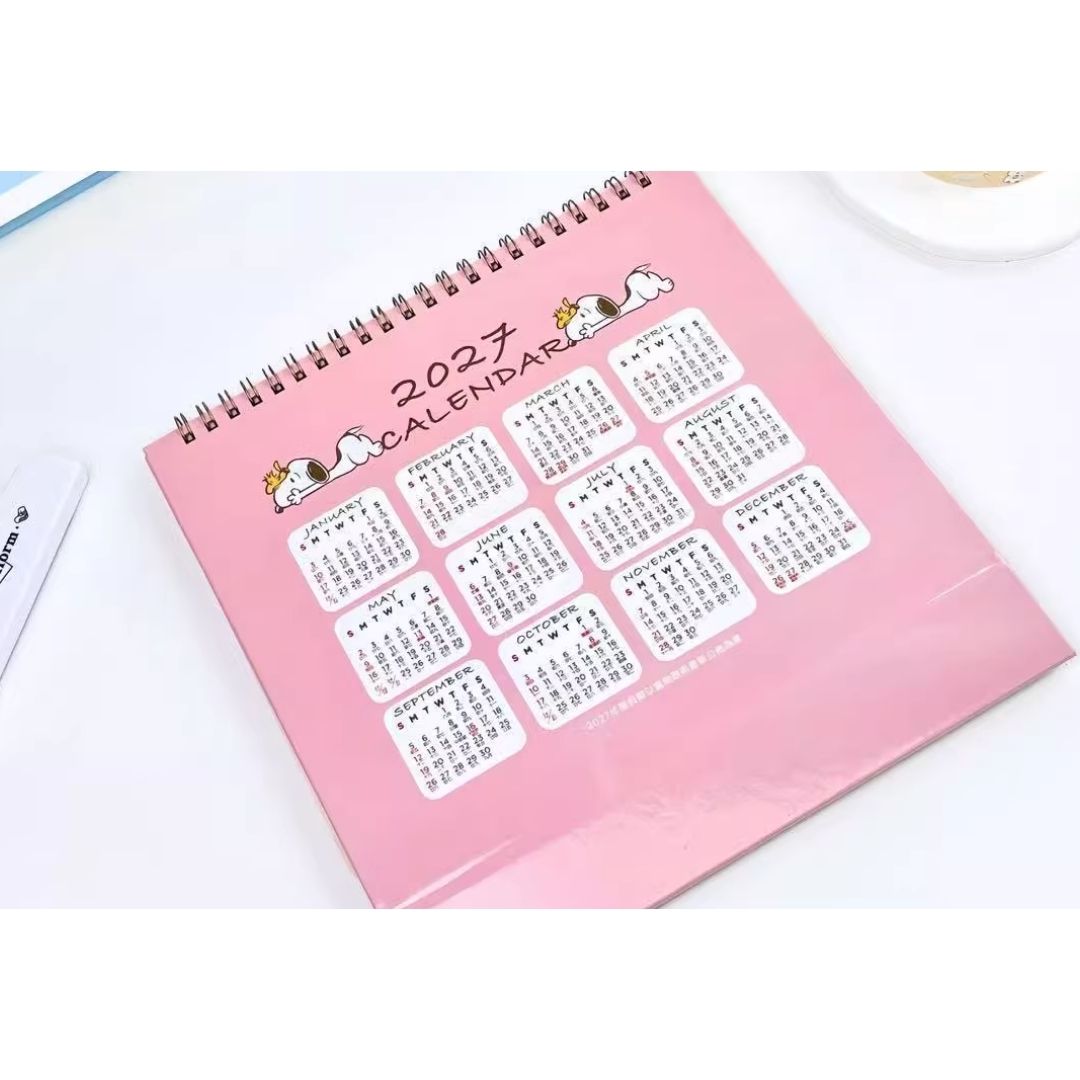 2026 Peanuts Snoopy Desk Calendar | Monthly Desktop Calendar with Notes Pages & Index Tabs | Cute Cartoon Table Calendar (brand new)