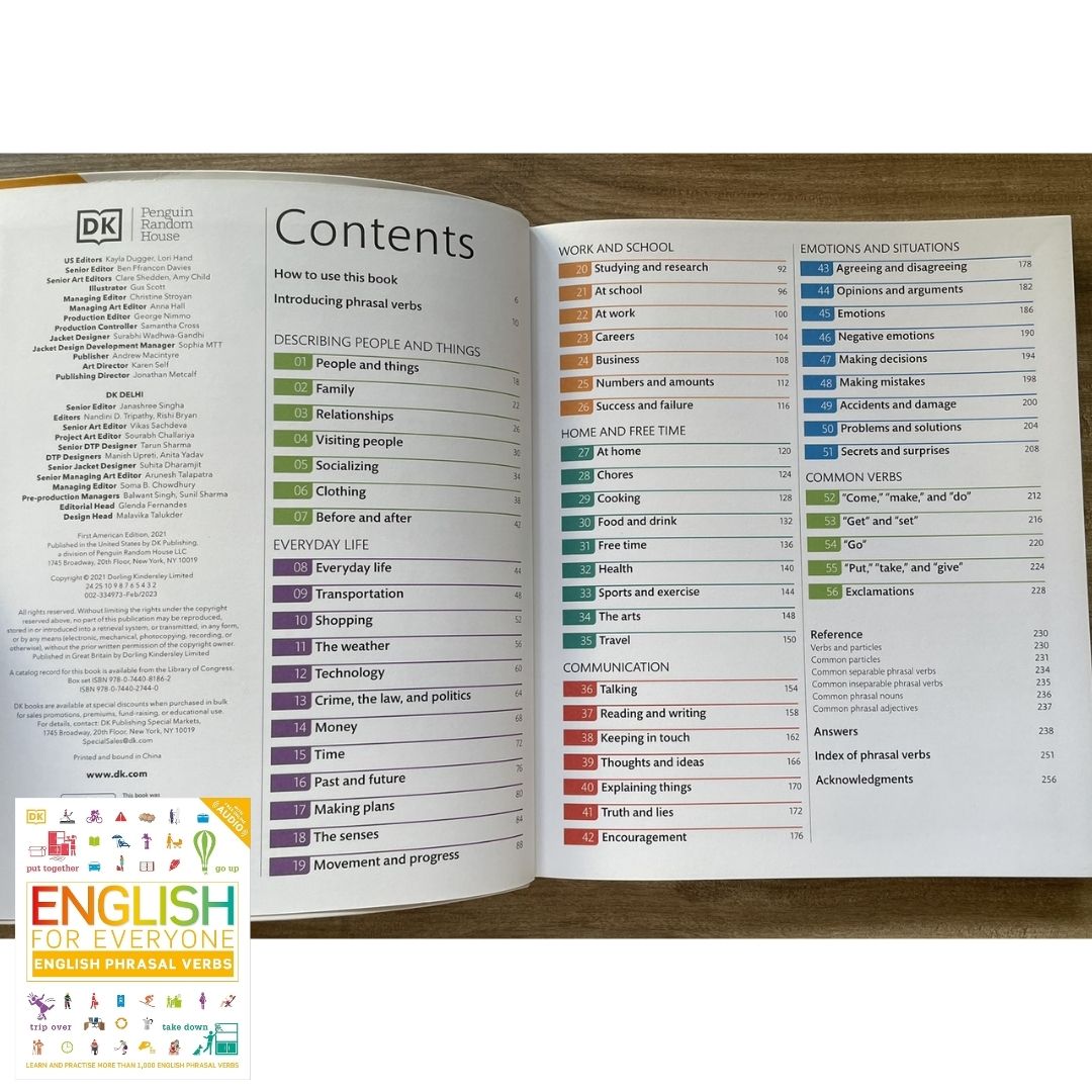 ENGLISH FOR EVERYONE English Phrasal Verbs: An ESL Book of Over 1,000 English Phrasal Verbs in Use (brand new softcover, with SLIGHT DENTS on book cover)