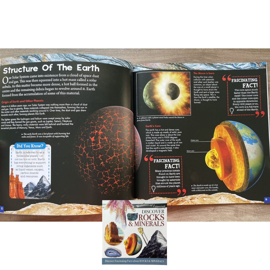 Wonders of Learning: Discover ROCKS AND MINERALS (brand new SOFTCOVER)