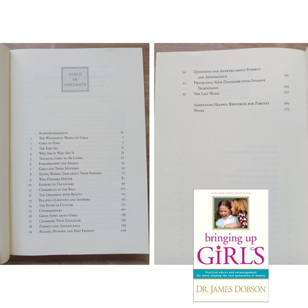 Bringing Up Girls: Practical Advice and Encouragement for Those Shaping the Next Generation of Women (by James C. Dobson) (USED book, softcover, with slight folds on book cover)