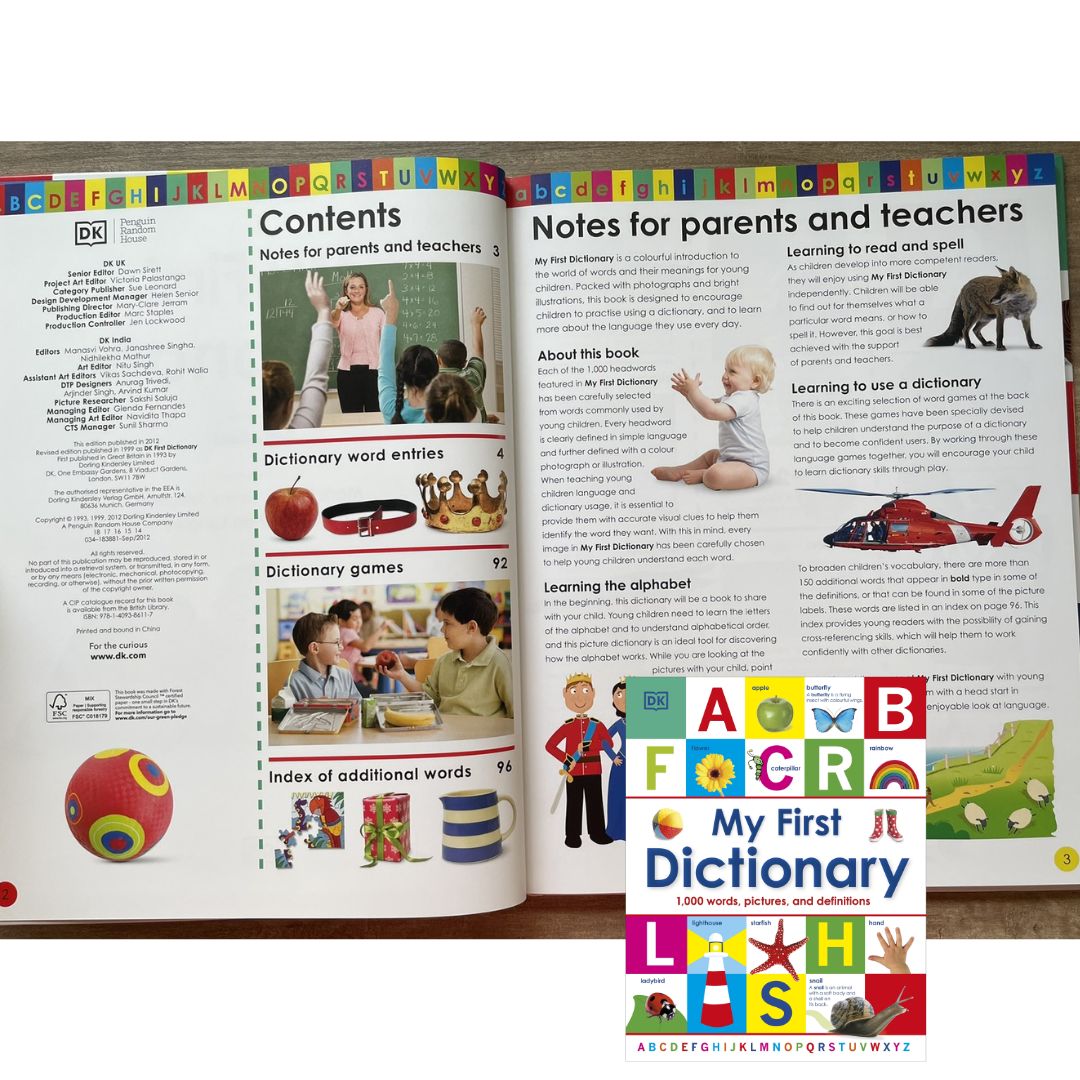 DK My First Dictionary: 1000 Words, Pictures and Definitions (brand new Hardcover) - with SLIGHT DENTS on book cover