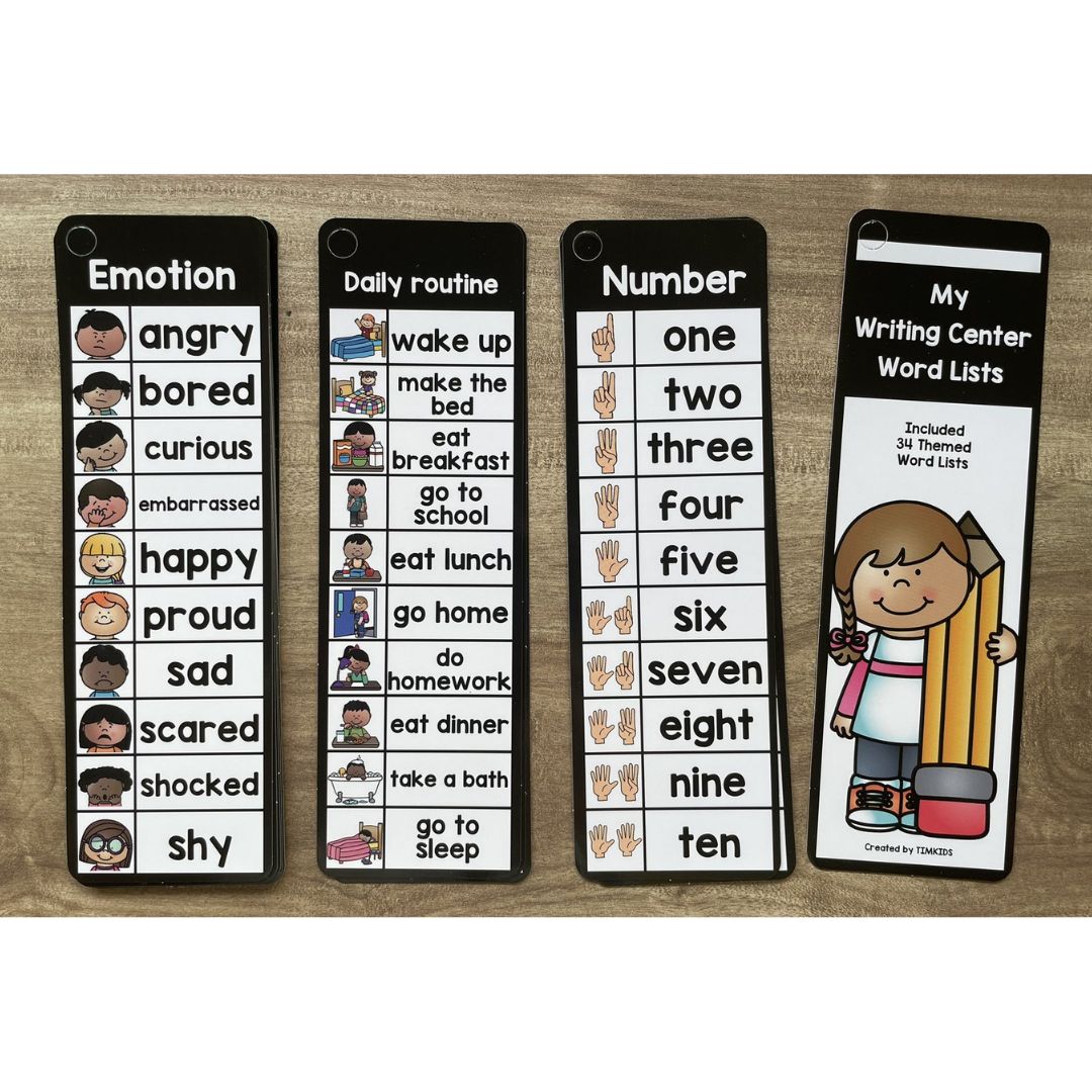 English Themed Vocabulary Flashcards for Kids | 17 Double-Sided Cards | Early Learning Teaching Aids l My Writing Center Word Lists (34 Themes / 340 Sight Words in a set) brand new, no box