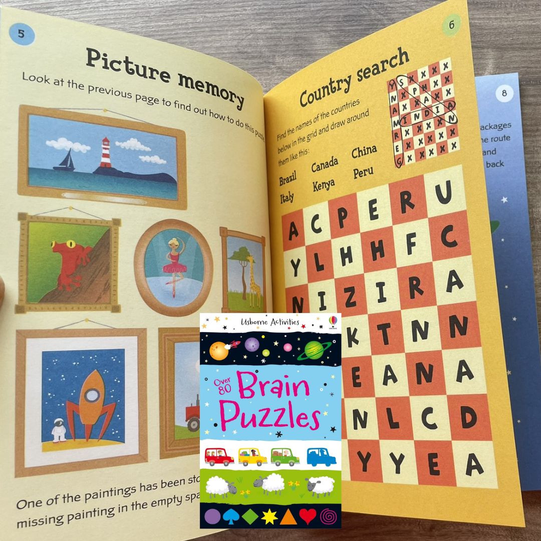 Usborne Activities Over 80 Brain Puzzles (activity book)