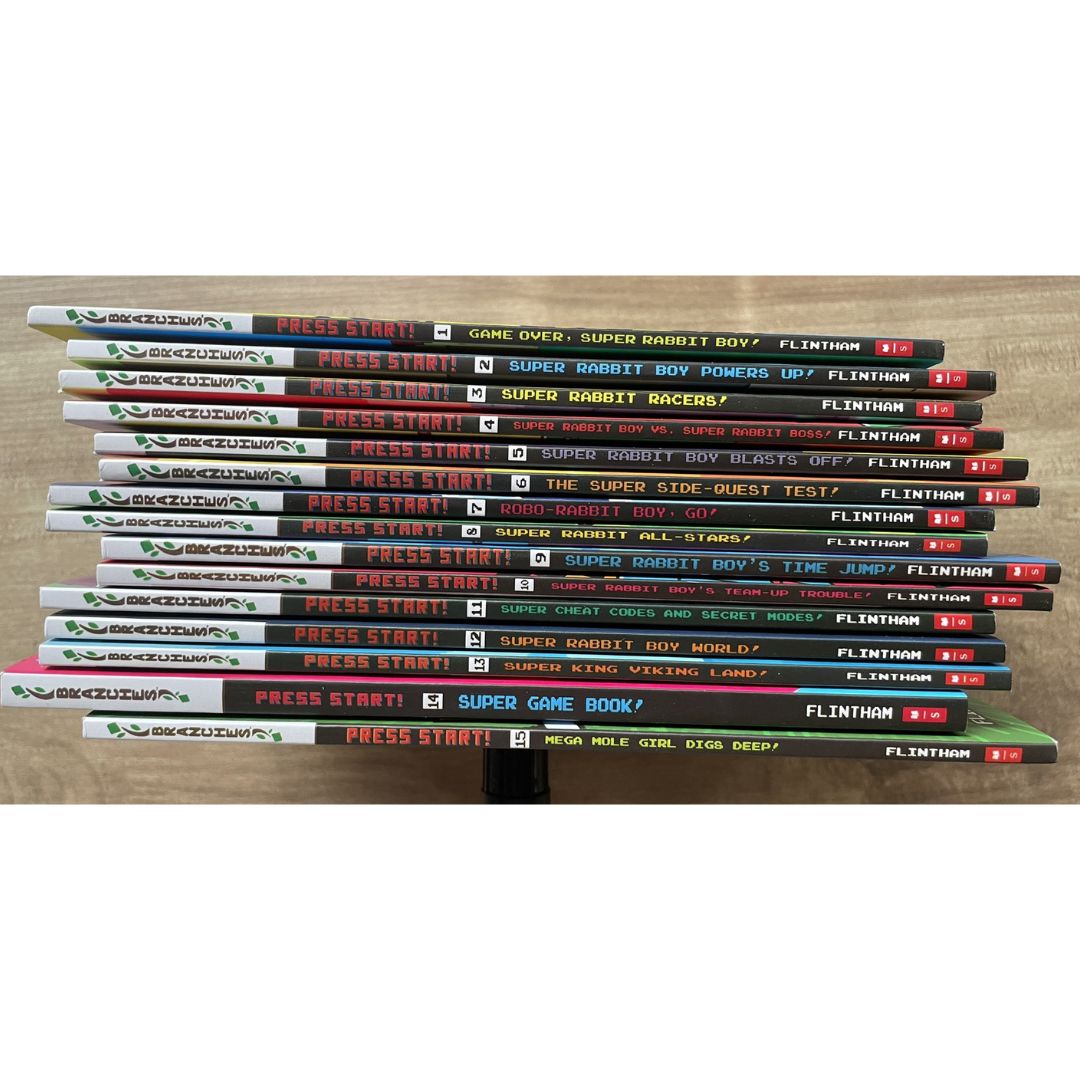 Press Start! Complete 15 Books Series Set (Books 1-15) brand new softcover, no box, w/SLIGHT FOLDS