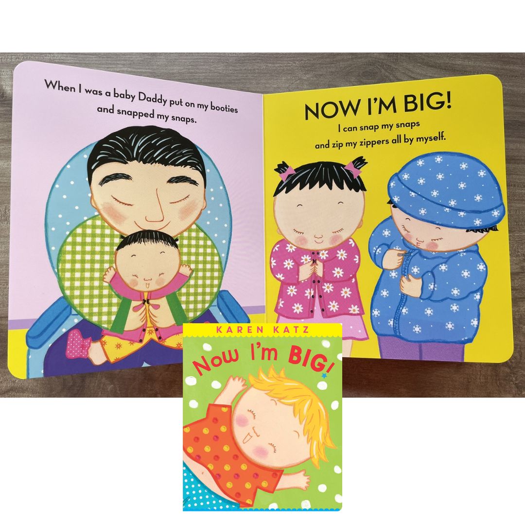 Now I'm Big (by Karen Katz) brand new board book, with SLIGHT DENTS/FOLDS on book cover