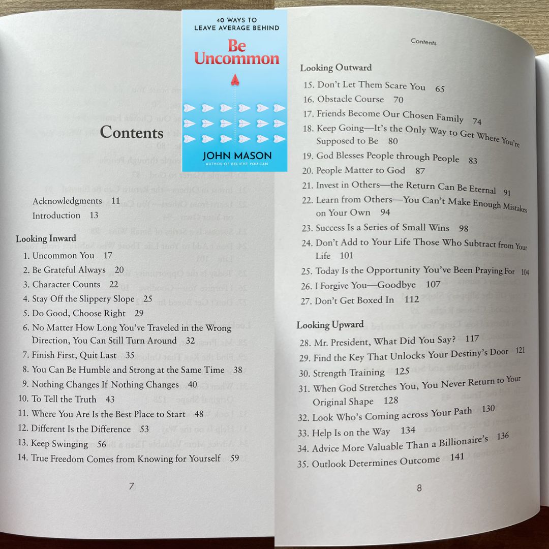 Never Give Up/ Be Uncommon/ Be Yourself/ Believe You Can/ The Power of You (by John Mason) (SINGLES) brand new softcover