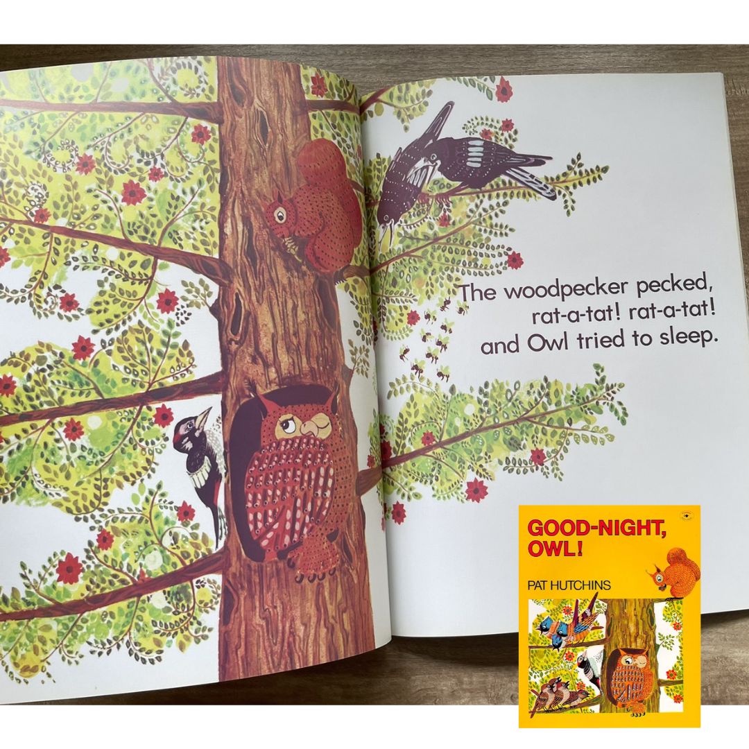 Good Night, Owl! Storybook by Pat Hutchins (brand new softcover, with SLIGHT FOLDS on book cover)