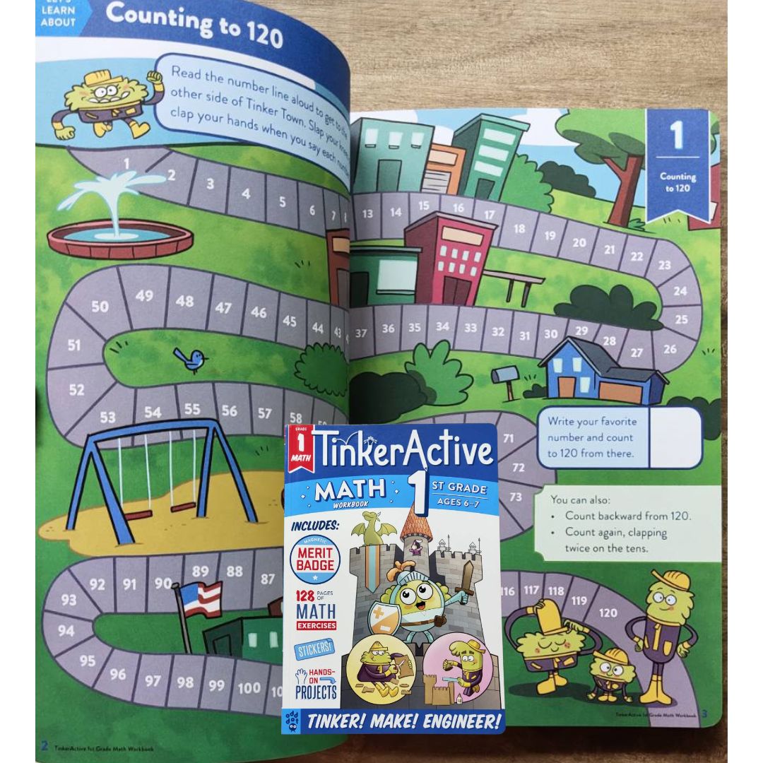 TinkerActive Workbooks: 1st Grade (MATH) softcover