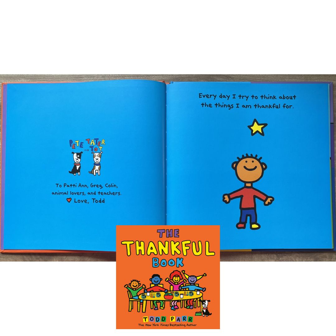 The Thankful Book (Hardcover) by Todd Parr - with slight dents on book cover