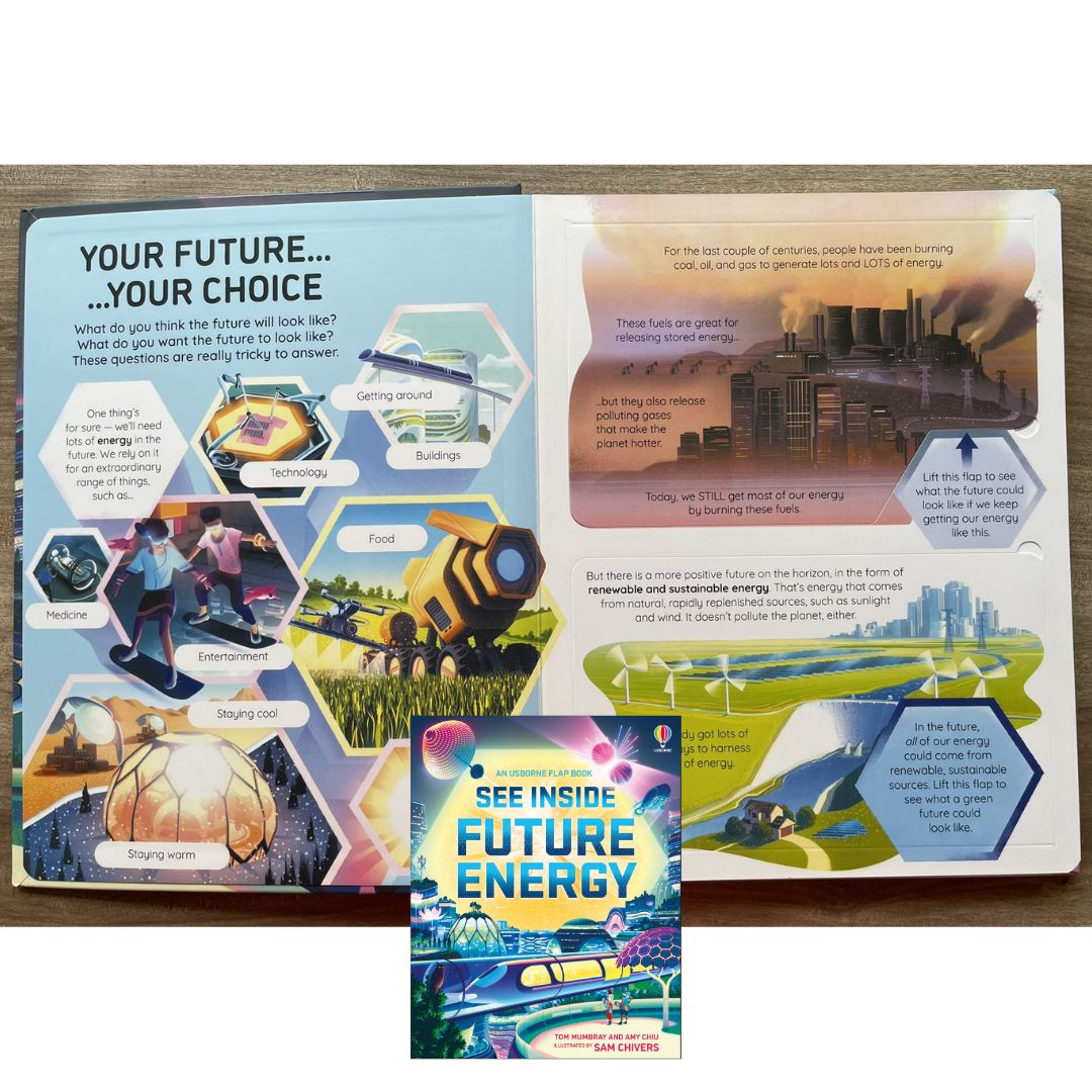 Usborne SEE INSIDE Future Energy (brand new Board Book, with SLIGHT DENTS on book cover)