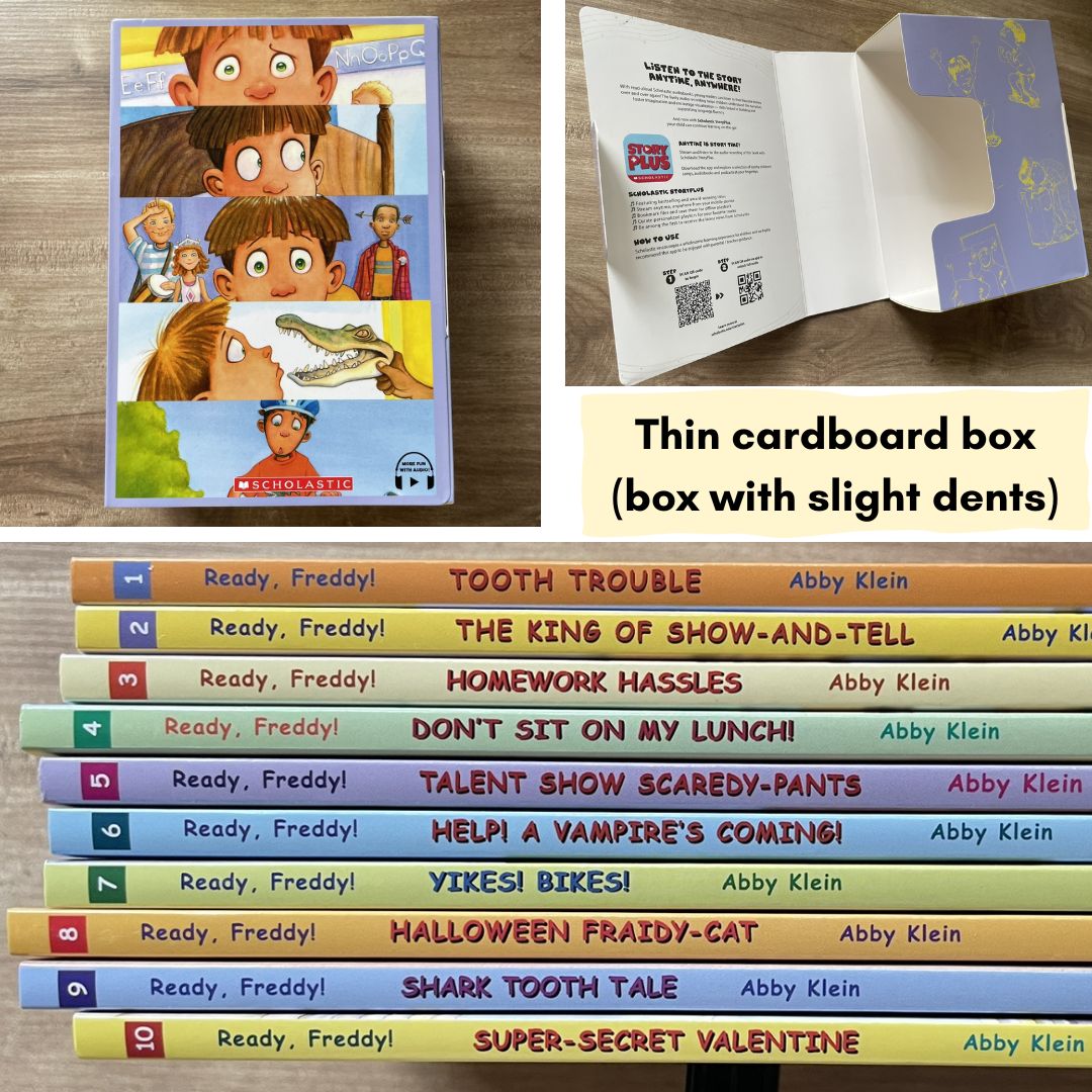 READY, FREDDY Scholastic Chapter Books (10 books) box set, brand new softcover - BOX with SLIGHT DENTS